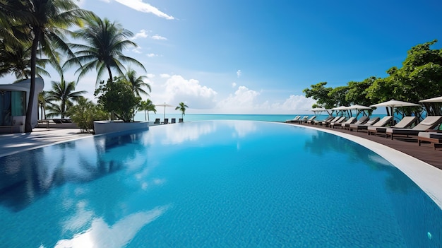 the pool at or near maldives at sunny