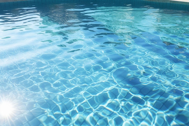 pool surface water on sunny day