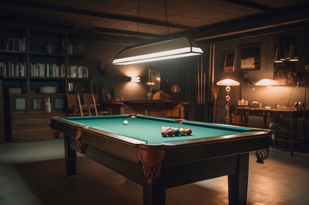 Pool table AI Generated