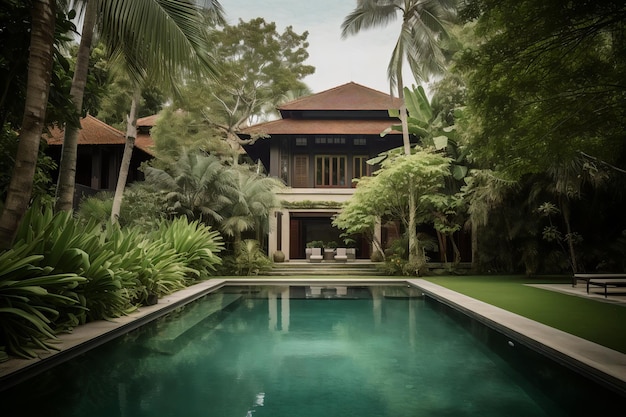 The pool at the villa