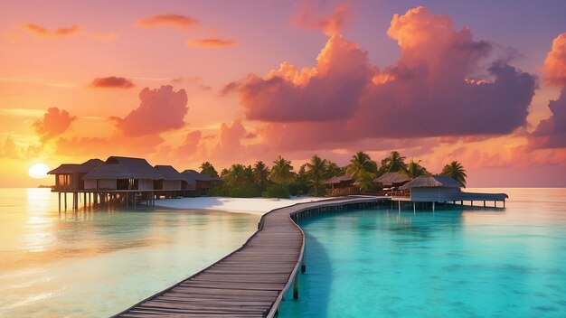 a pool with a dock and a house on the water