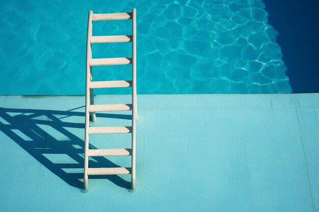 Photo pool with a ladder