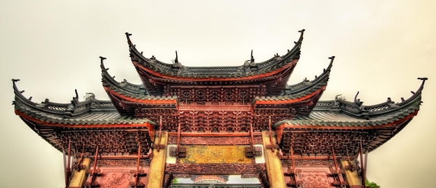 Poort van de Bao'en-tempel in Suzhou China