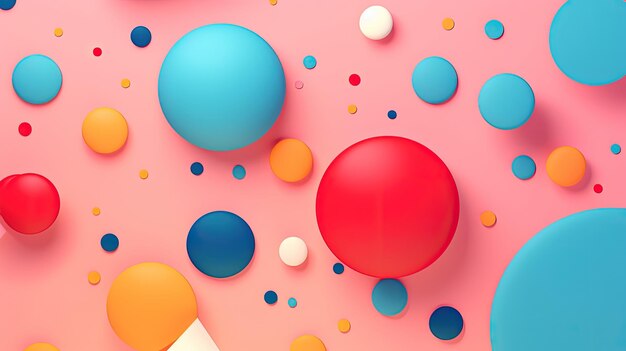 Photo pop art background with colorful bubbles