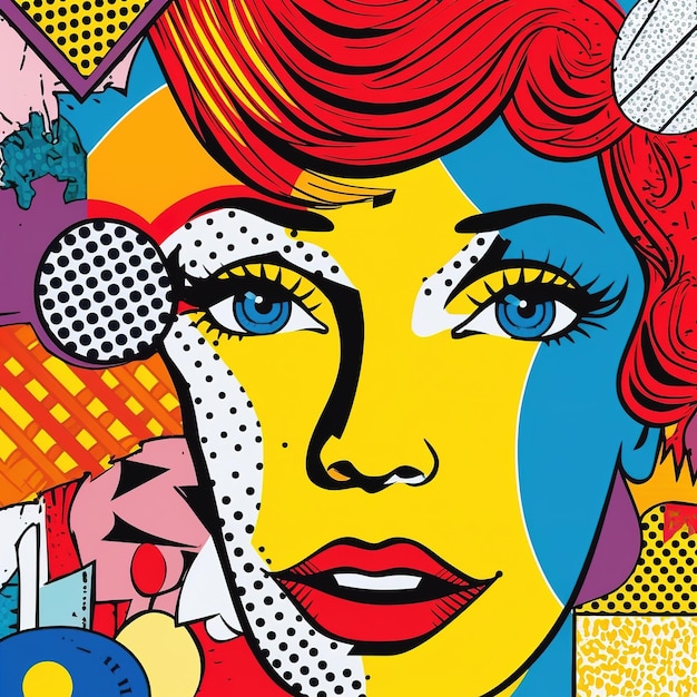 Pop art comic book art background pattern