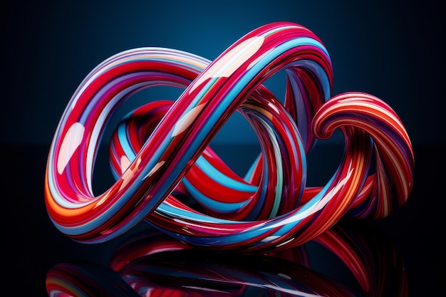 Pop art design of Christmas candy canes AI generated illustration