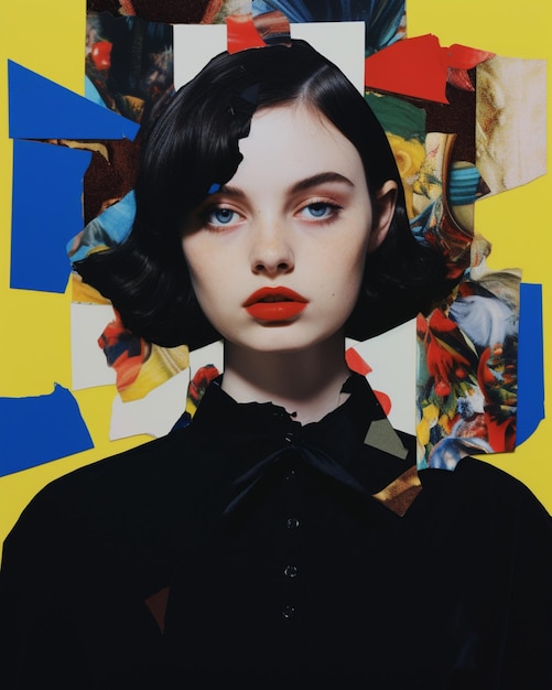 Pop art girl trendy poster