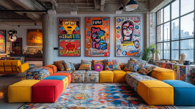 Pop Art InteriorStylish Artistry in Modern Living