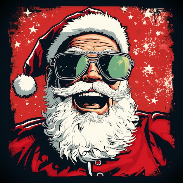 Photo pop art santa claus