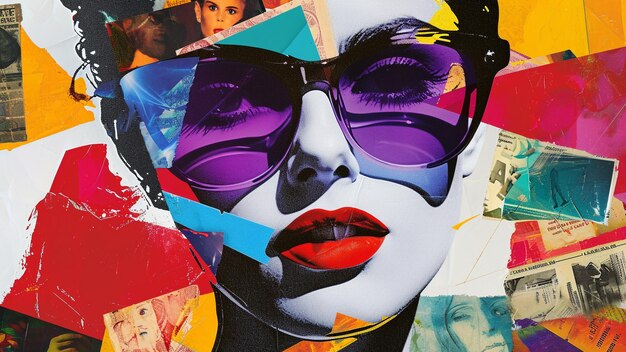 A Pop Art SelfPortrait Infused with Collage Magic