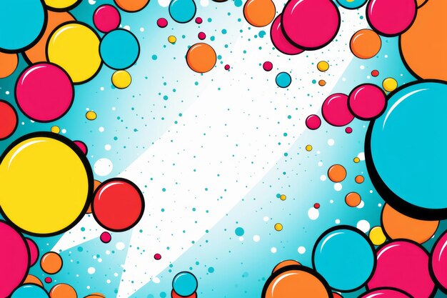 A pop art style with comic bubbles dots comic art illustration background generative ai