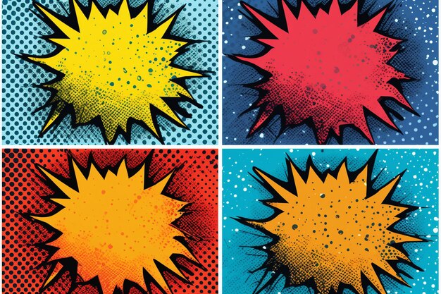 Foto pop art superheld comic zoom halftone achtergronden