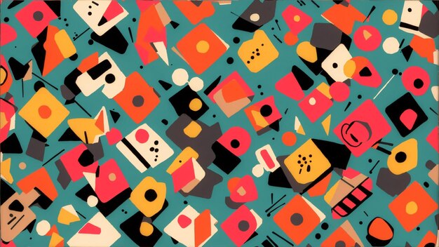 Pop Colors Seamless Pattern Background