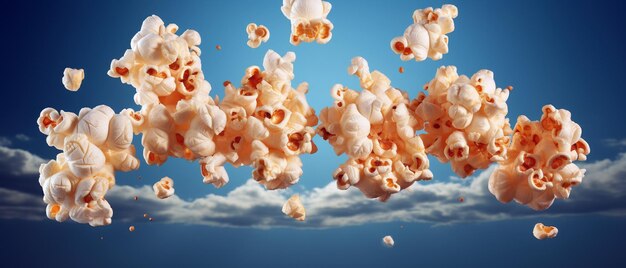 Foto illustrazione di sfondo pop corn