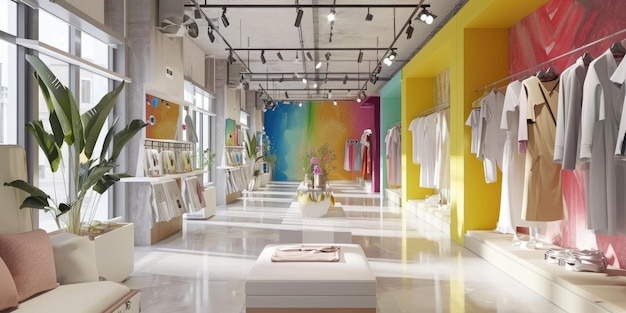 Поп-ап магазин дизайн красочный интерьер