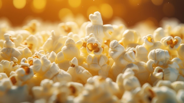 Popcorn background AI generated Image