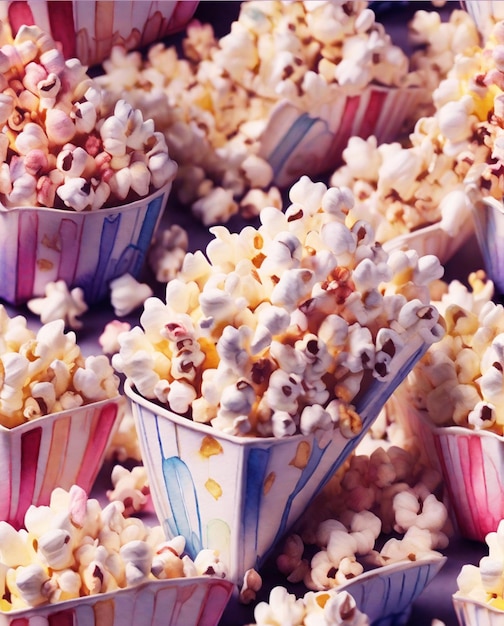 Photo popcorn background