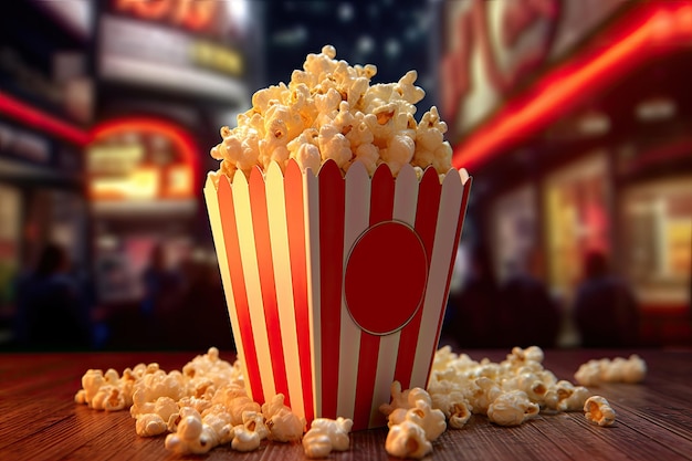 popcorn box in the cinema AI Generated