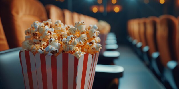 popcorn in a bucket cinema Generative AI
