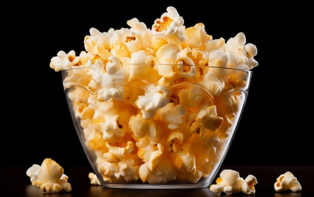 Popcorn Bucket op geïsoleerde achtergrond Generatieve AI