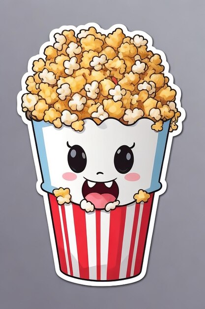 Photo a popcorn bucket vector ai generated