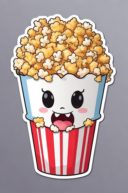 Foto un vettore a secchio di popcorn ai generato