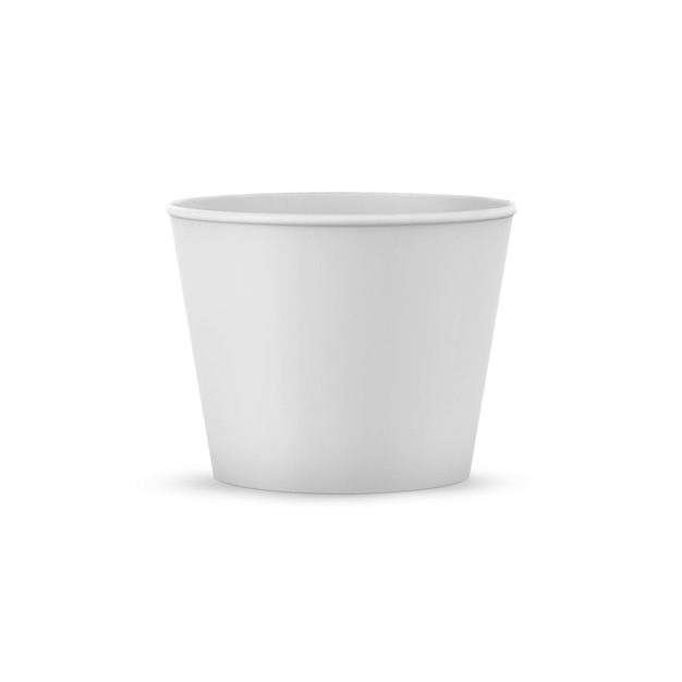 Photo popcorn bucket on white background