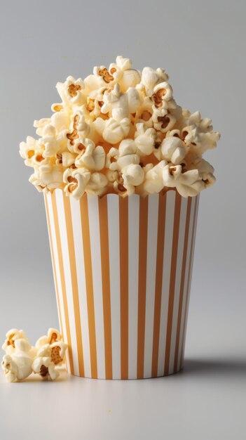 Popcorn closeup with the black background generative ai