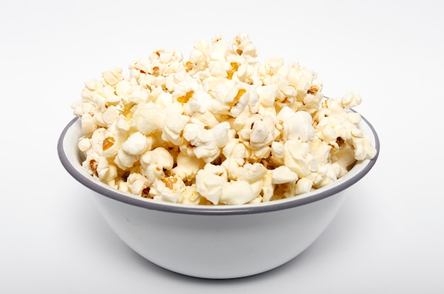 Popcorn on colored backgrounds