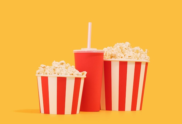 Photo popcorn and a drink cinema film and entertainment