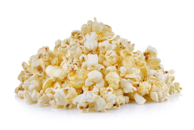 Foto popcorn geïsoleerd