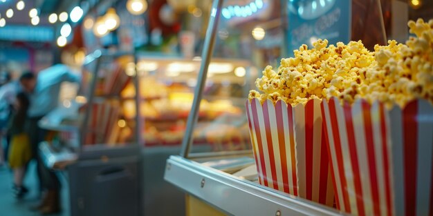 popcorn in een emmer bioscoop Generatieve AI