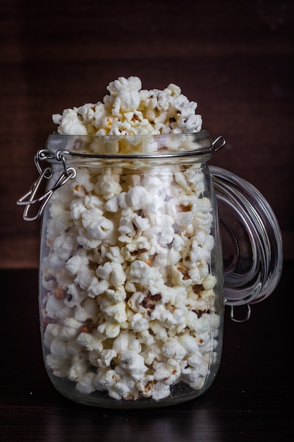 Popcorn in een pot