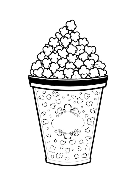 Photo popcorn logo design illustration