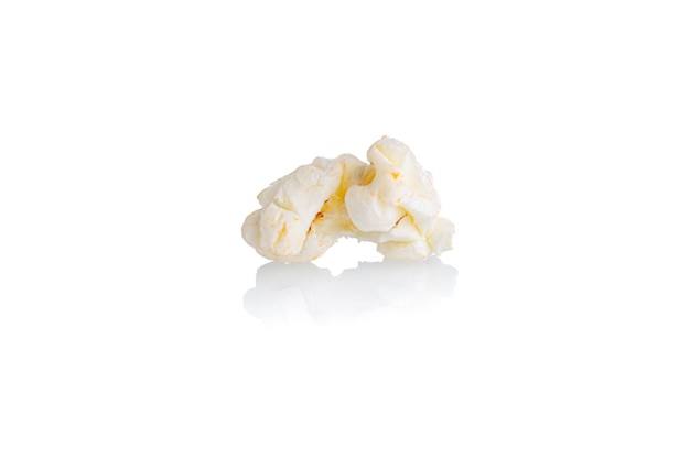 popcorn macro on a white background closeup