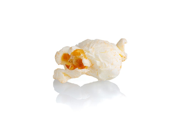 Popcorn macro on a white background