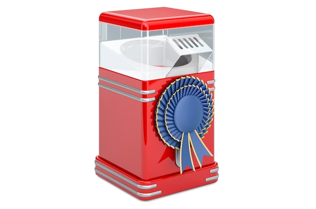 Popcorn maker with best choice badge 3D rendering