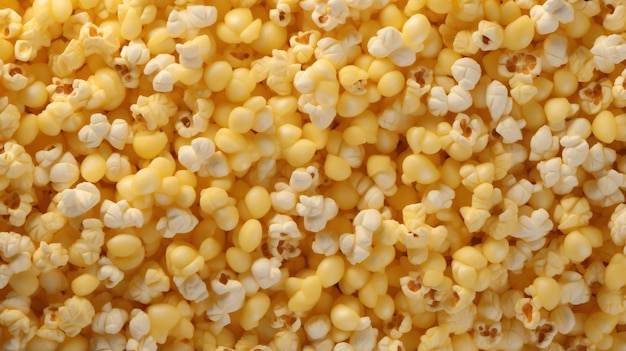 Popcorn naadloos patroon achtergrond behang ai gegenereerd