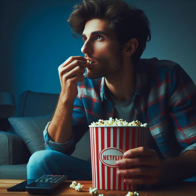 Foto popcorn pleasure eleva la tua esperienza netflix con questo gustoso compagno di visione