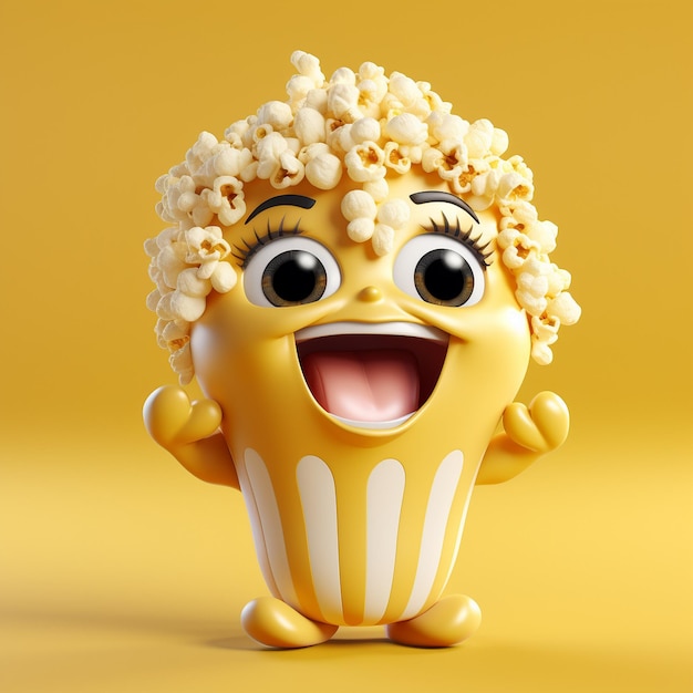 Foto popcorn pop karakter