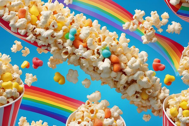 Photo popcorn rainbow