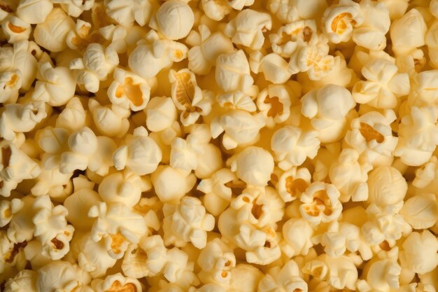 Popcorn snack achtergrond Stapelpatroon Genereer Ai