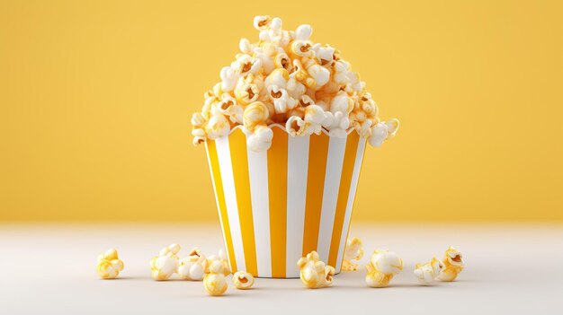 Popcorn white background