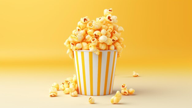 Popcorn white background