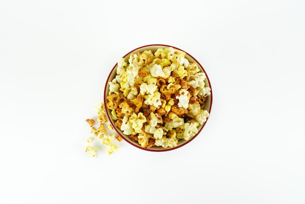 Popcorns in a bucket for a movie session 