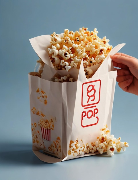 popcornzak voor in de hand