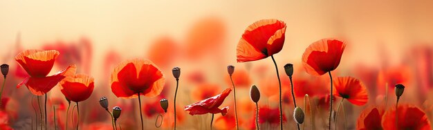 Poppies flowers background