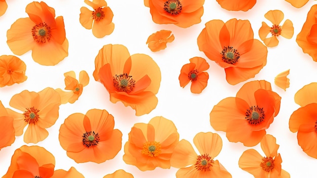 Цветочный узор мака Фоновая текстура цветка
