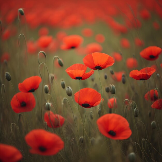 Photo poppy flowers