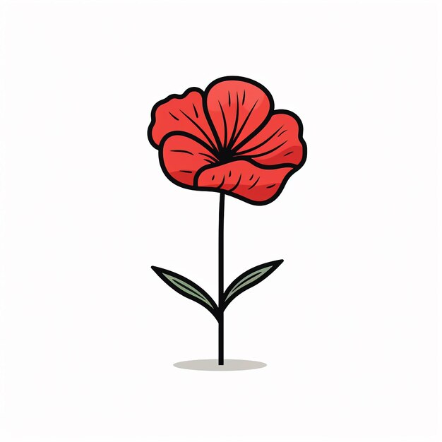 Photo poppy icon flower and nature symbol art logo illustration
